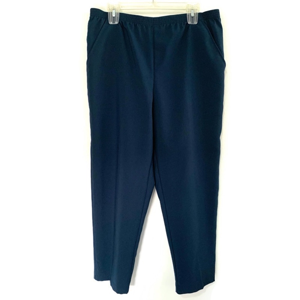 ☘️5 for $25☘️ Laura Scott Petite Twill Pant Dark Teal Blue 8P